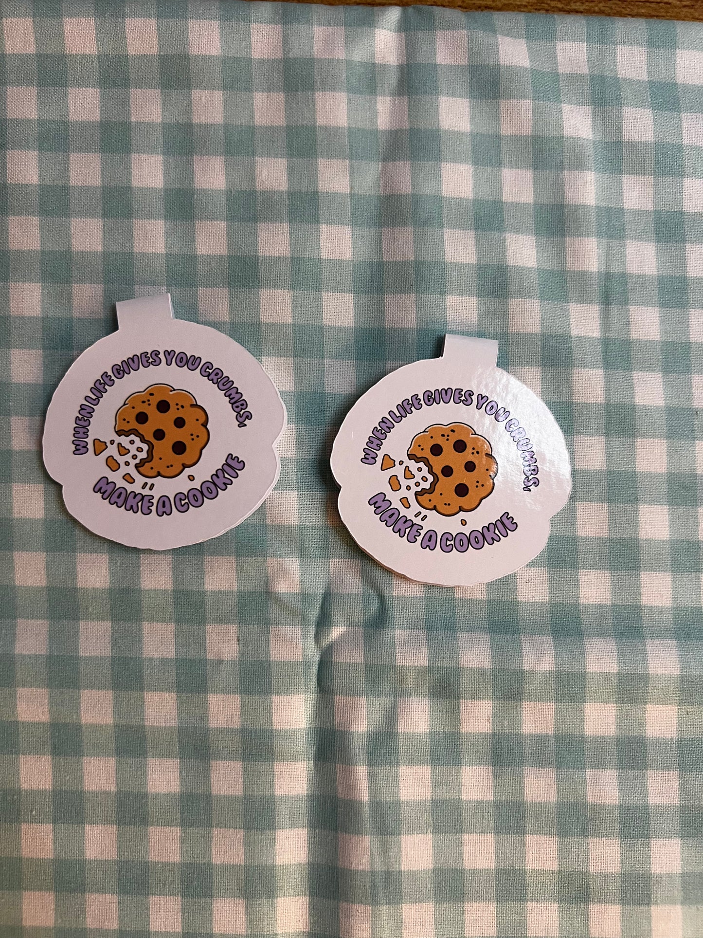 Cookie crumbs magnetic bookmark