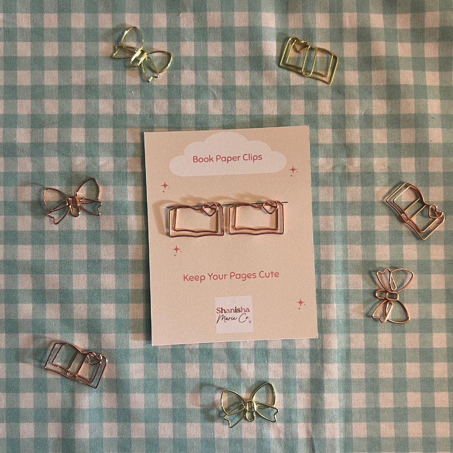 Book shaped paper clips