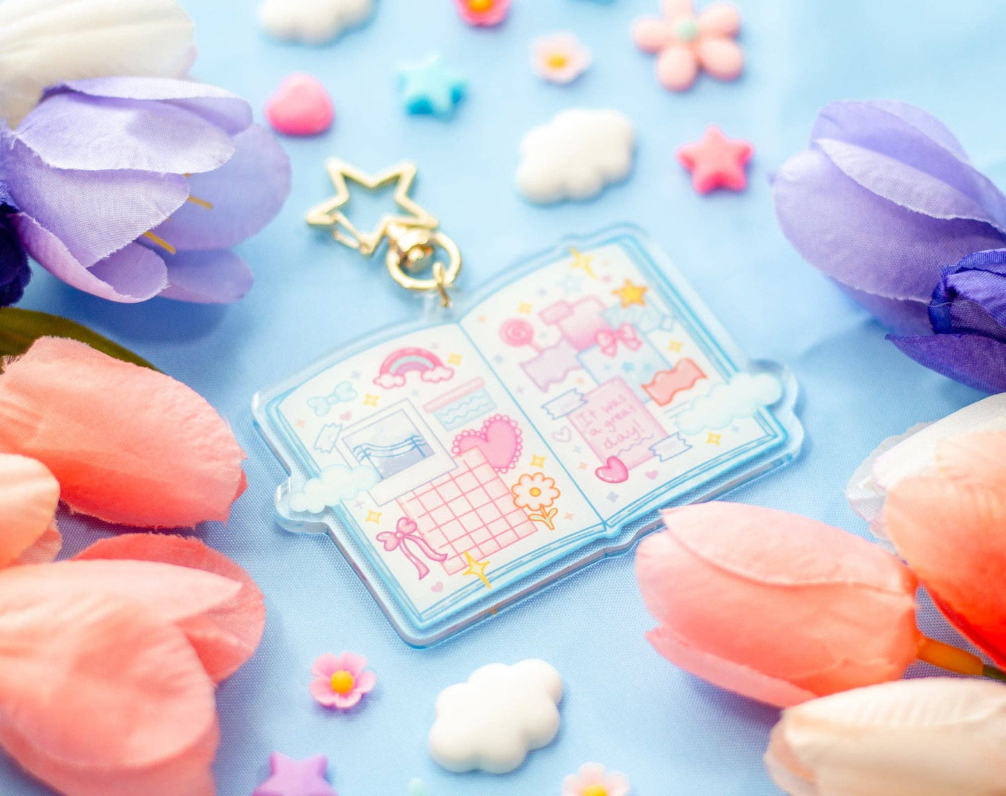 Pastel Journal Keychain