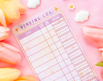 Pastel Pastry Reading Log Bookmark