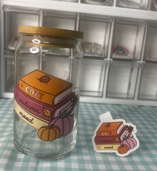 Cozy Autumn Mood glass and magnetic bookmark Bundle