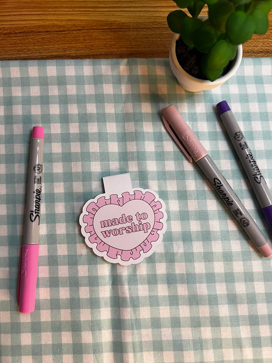 Made to worship magnetic bookmark