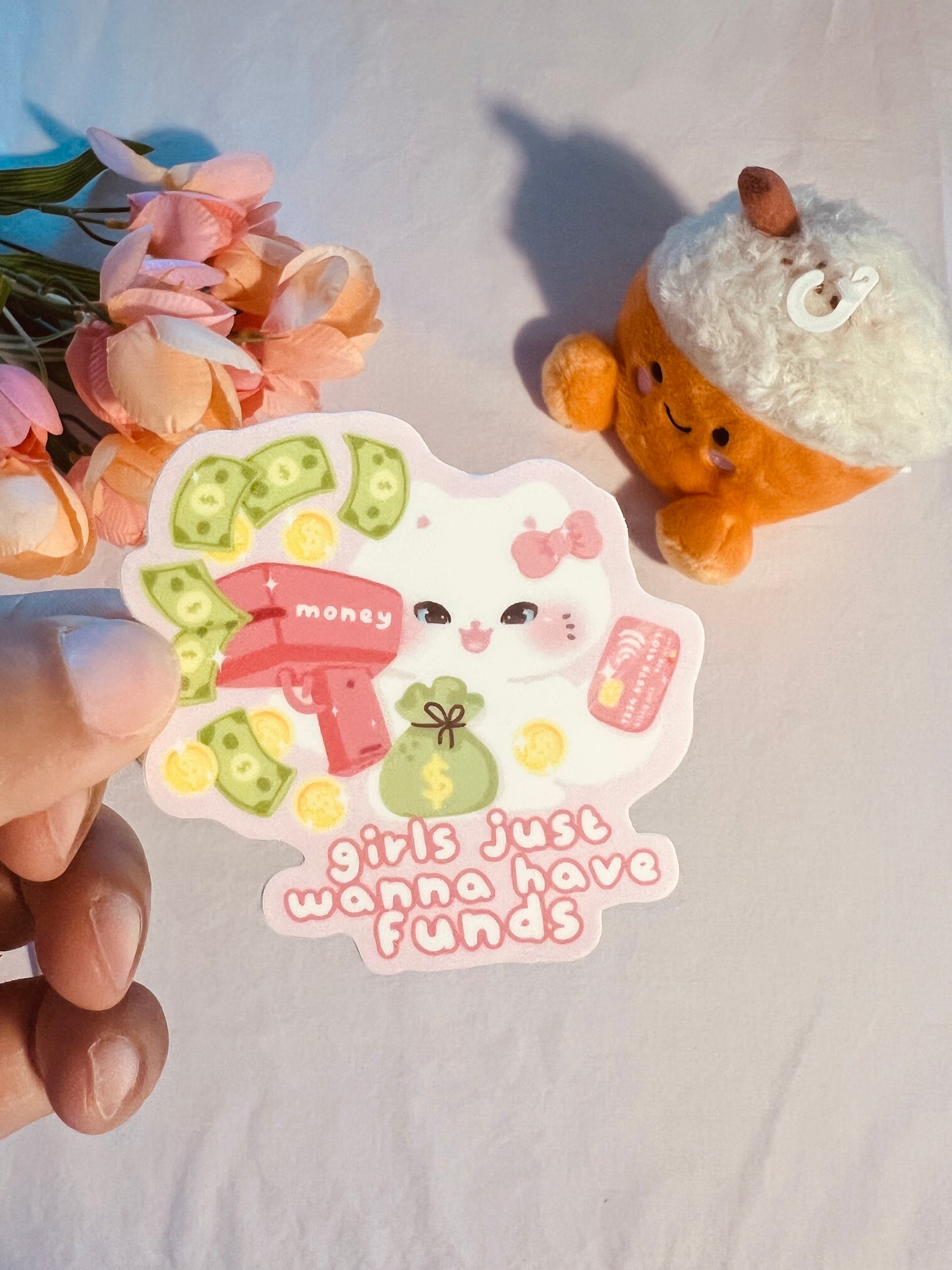 Girls just wanna have funds sticker