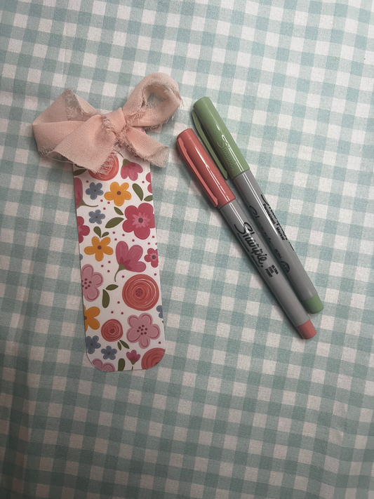 Pink flowers bookmark 🌸✨