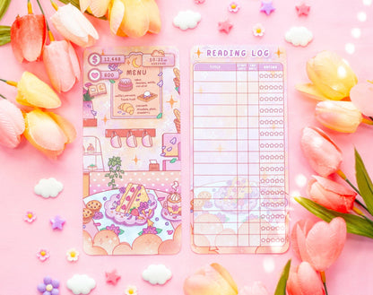 Pastel Pastry Reading Log Bookmark