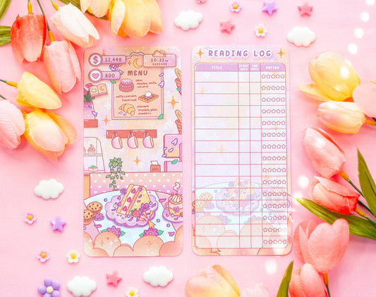 Pastel Pastry Reading Log Bookmark