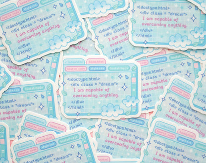 Coding Affirmation Sticker