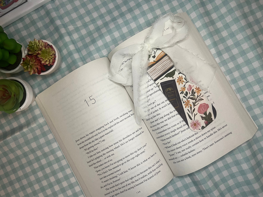 Spring flowers bookmark