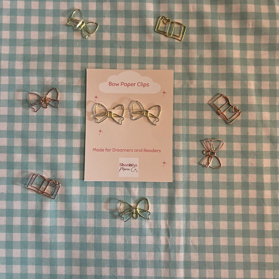 Bow shaped paper clips