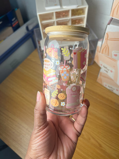 Café Girlie Glass Can 🥐🍵🍪