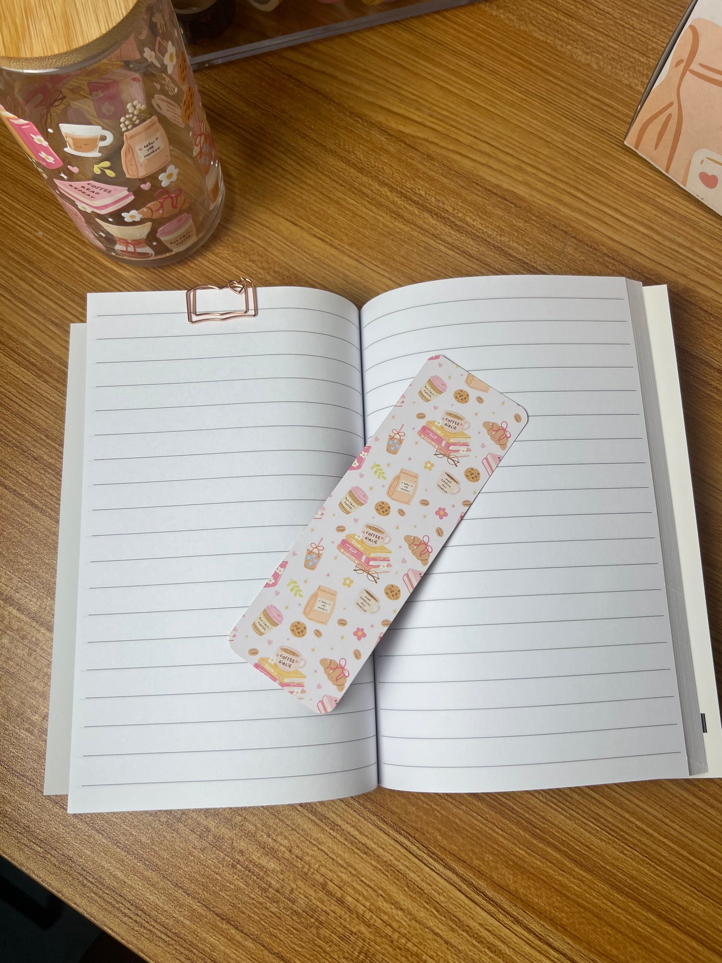 Café Girlie Bookmark 🌸🍪🩷