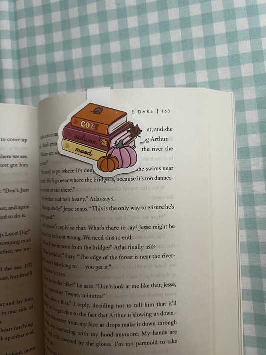 Cozy Autumn Mood magnetic bookmark