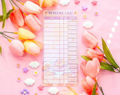 Pastel Pastry Reading Log Bookmark