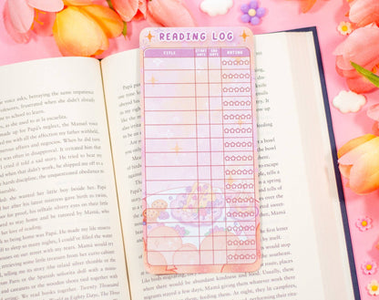 Pastel Pastry Reading Log Bookmark