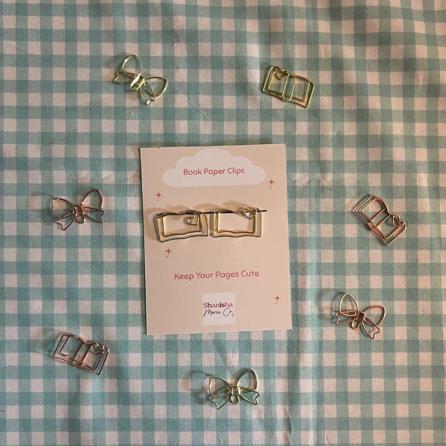 Book shaped paper clips