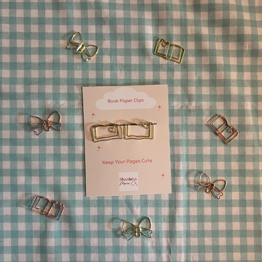 Book shaped paper clips