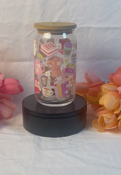 Café Girlie Glass Can 🥐🍵🍪